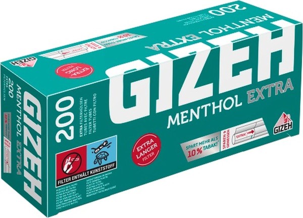 Gizeh Menthol Extra Hülsen Zigarettenhülsen